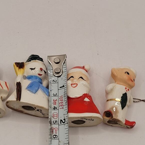 Vintage Holt Howard Porcelain Christmas Miniatures Figurines Set of 4 1958 READ - Picture 11 of 11